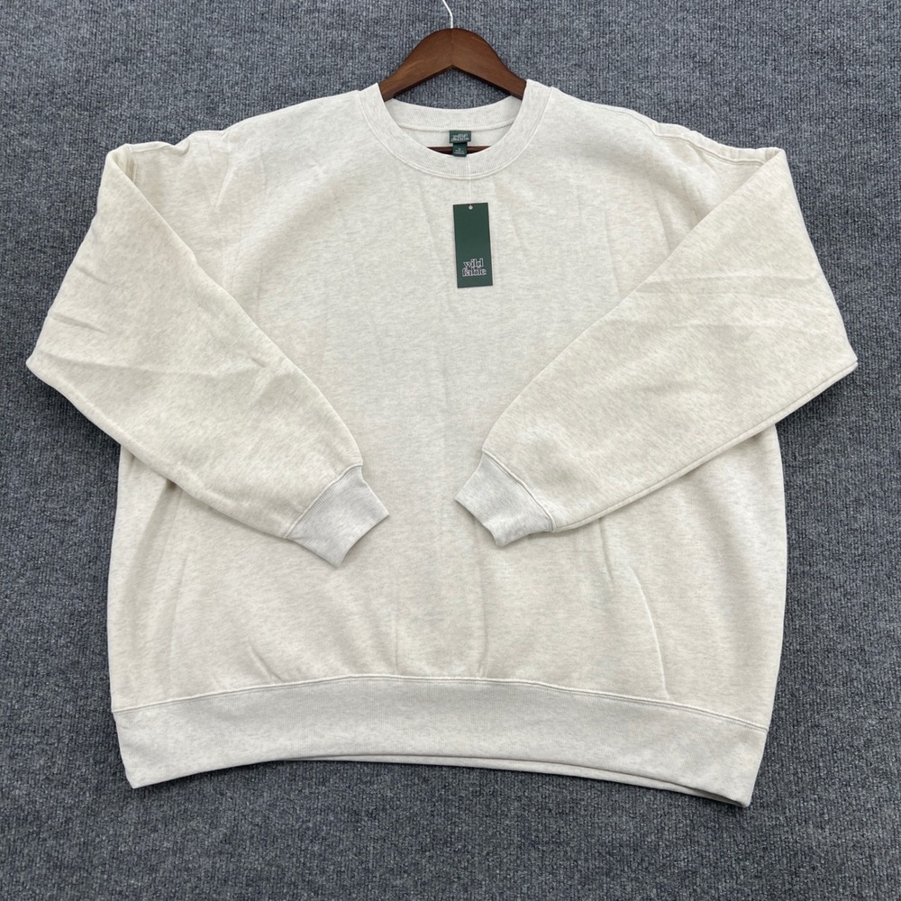 Wild Fable Sweatshirt Womens XL Heathered Gray Oversized Crew Minimalist Lounge‎ - Picture 1 of 7